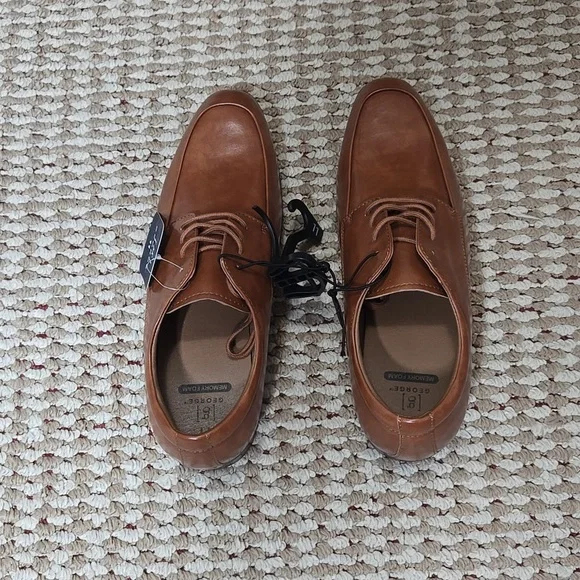 George Memory Foam Tommy Dress Oxford Size 11 Brown Shoes - Picture 2 of 3